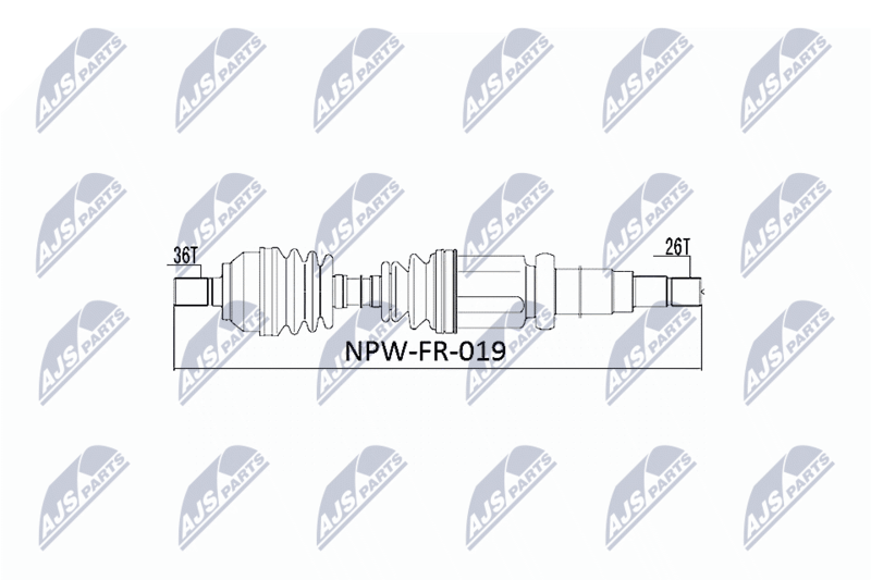 Wał napędowy NTY NPW-FR-019