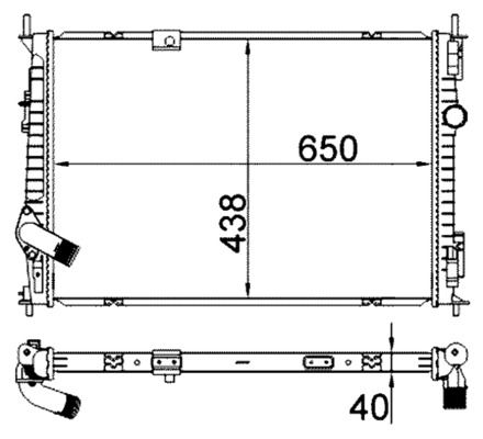 Chłodnica, układ chłodzenia silnika MAHLE cr 2058 000s
