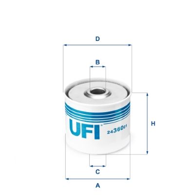 Filtr paliwa UFI 24.360.01