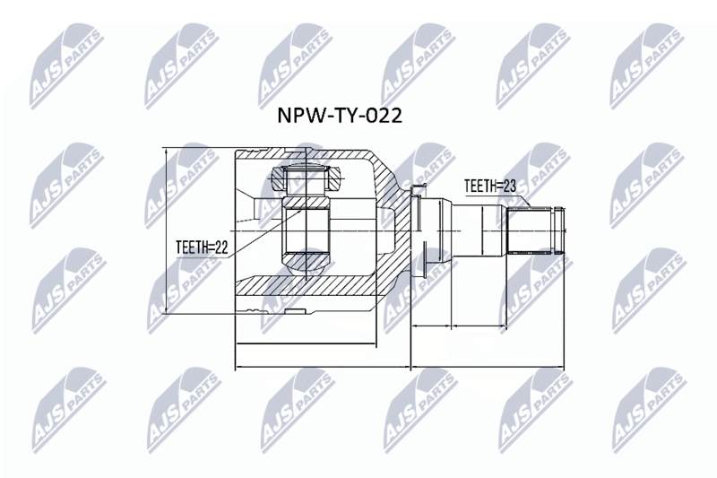 Zestaw przegubu, wał napędowy NTY NPW-TY-022