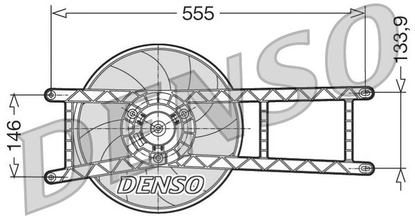 Wentylator, chłodzenie silnika DENSO DER09017