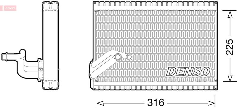 Parownik, instalacja klimatyzacji DENSO DEV21003
