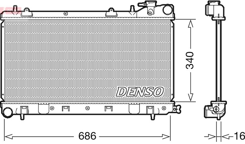 Chłodnica, układ chłodzenia silnika DENSO DRM36017
