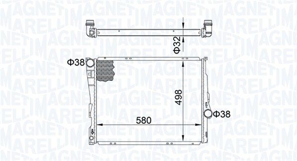 Chłodnica, układ chłodzenia silnika MAGNETI MARELLI 350213163600