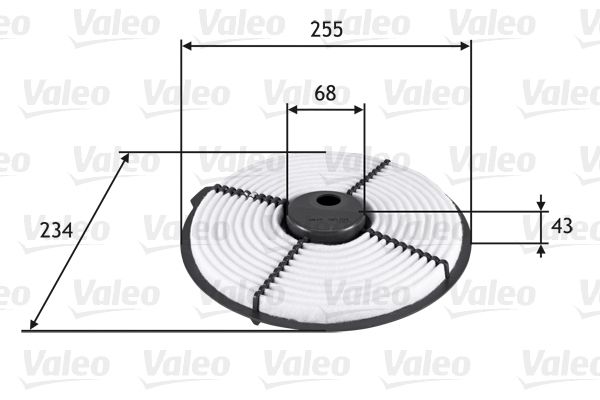Filtr powietrza VALEO 585704