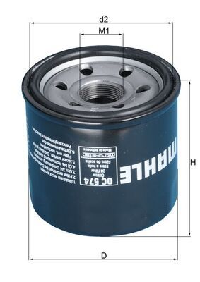 Filtr oleju MAHLE OC574