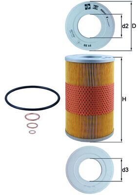 Filtr oleju MAHLE OX44D