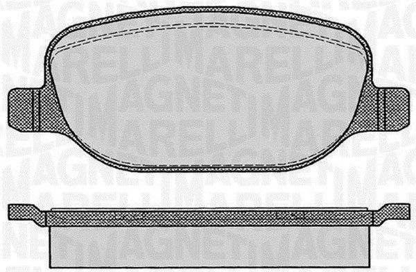 Zestaw klocków hamulcowych, hamulce tarczowe MAGNETI MARELLI 363916060114