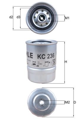 Filtr paliwa KNECHT KC 236