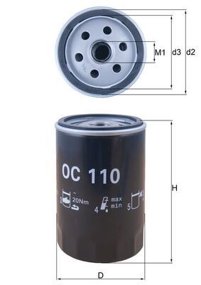 Filtr oleju KNECHT OC 110