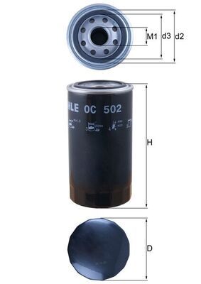 Filtr oleju MAHLE OC502