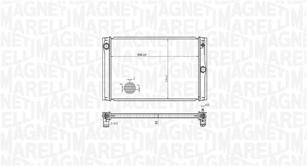 Chłodnica, układ chłodzenia silnika MAGNETI MARELLI 350213178600