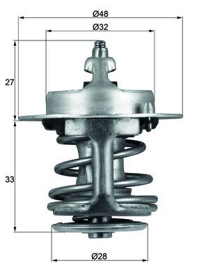 Termostat, płyn chłodzący MAHLE TX6383