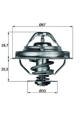 Termostat, płyn chłodzący MAHLE TX3880D