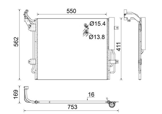 Skraplacz, klimatyzacja MAHLE AC849000S