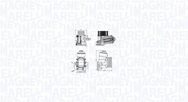 Chłodnica oleju, olej silnikowy MAGNETI MARELLI 350300003400