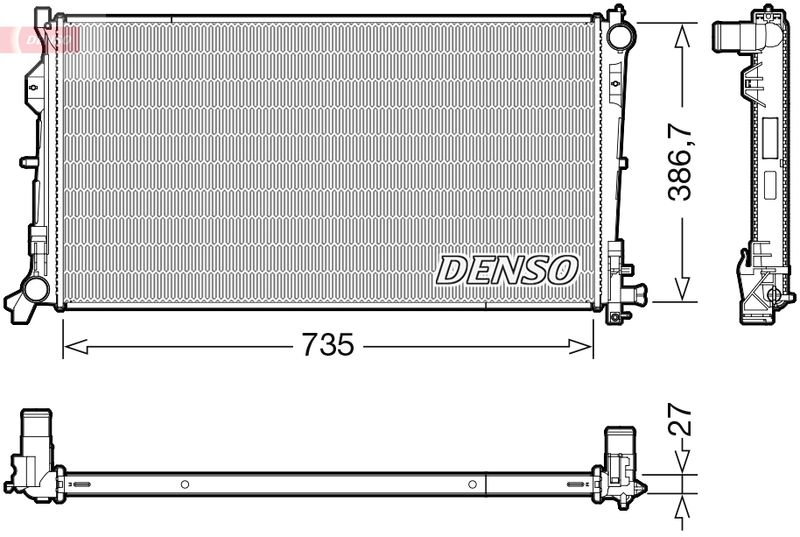 Chłodnica, układ chłodzenia silnika DENSO DRM06040