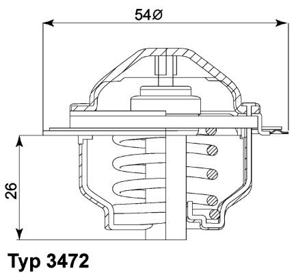 Termostat, płyn chłodzący WAHLER 3472.87D