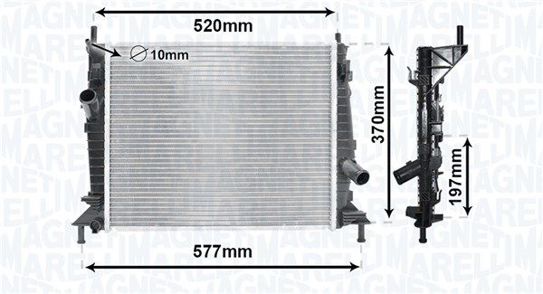 Chłodnica, układ chłodzenia silnika MAGNETI MARELLI 350213169900