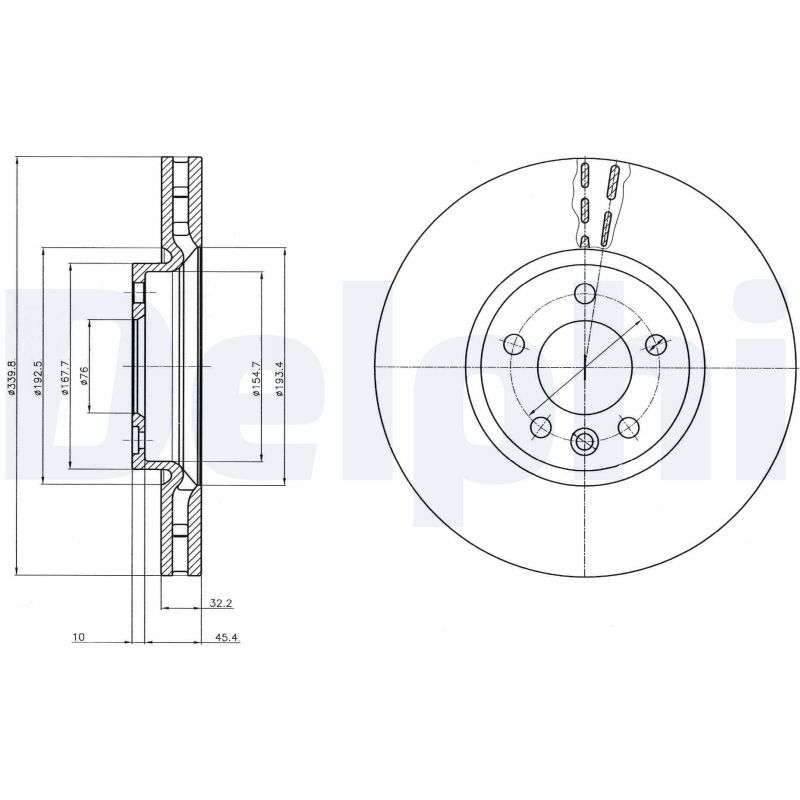Tarcza hamulcowa DELPHI BG9106