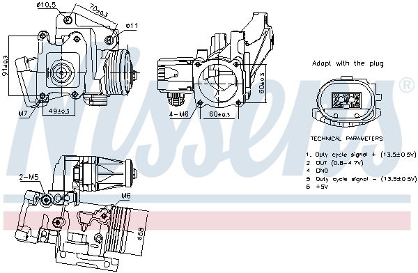 Zawór AGR NISSENS 98387