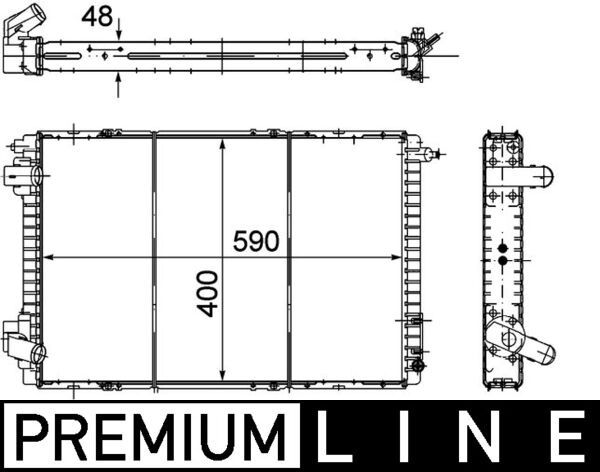 Chłodnica, układ chłodzenia silnika MAHLE cr 151 000p