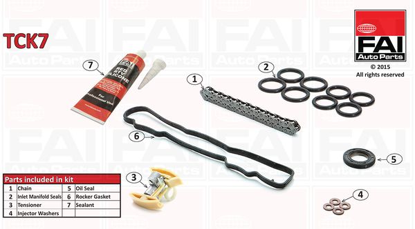 Zestaw łańcucha rozrządu FAI AutoParts tck7