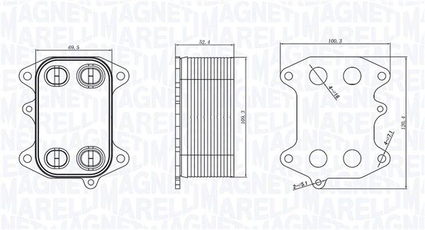 Chłodnica oleju, olej silnikowy MAGNETI MARELLI 350300003300