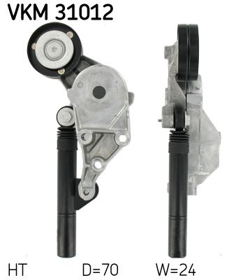 Rolka napinacza, pasek klinowy wielorowkowy SKF VKM 31012