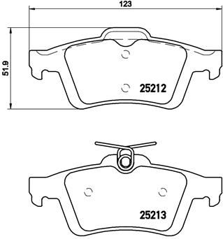 Zestaw klocków hamulcowych, hamulce tarczowe BREMBO P 24 148