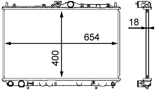 Chłodnica, układ chłodzenia silnika MAHLE CR549000S
