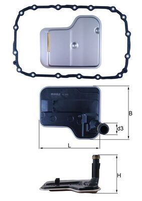 Filtr hydrauliczny, automatyczna skrzynia biegów KNECHT HX 240D