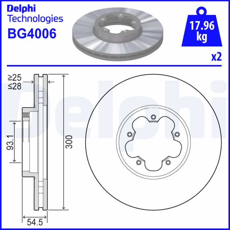 Tarcza hamulcowa DELPHI BG4006