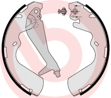 Zestaw szczęk hamulcowych BREMBO S 30 514