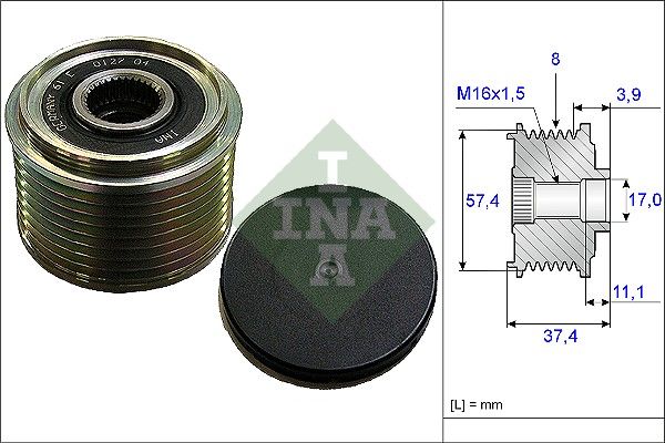 Alternator - sprzęgło jednokierunkowe INA 535006810