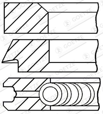 Zestaw pierścieni tłokowych Goetze Engine 08-437000-00
