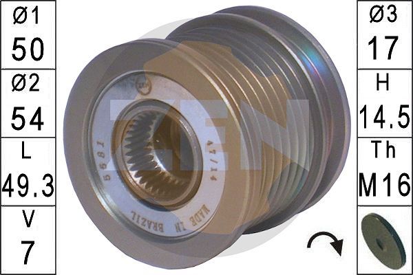 Alternator - sprzęgło jednokierunkowe ERA ZN5581
