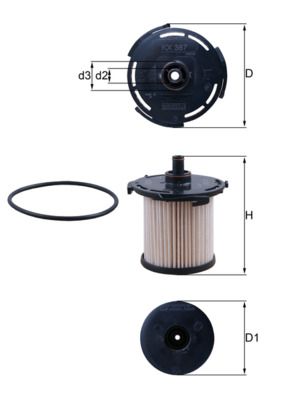 Filtr paliwa KNECHT KX 387D