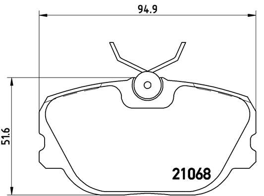 Zestaw klocków hamulcowych, hamulce tarczowe BREMBO P 71 004