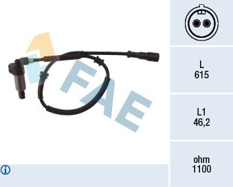 Czujnik, prędkość obrotowa koła FAE 78024