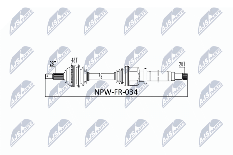 Wał napędowy NTY NPW-FR-034