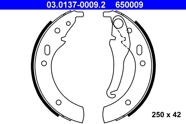 Zestaw szczęk hamulcowych ATE 03.0137-0009.2