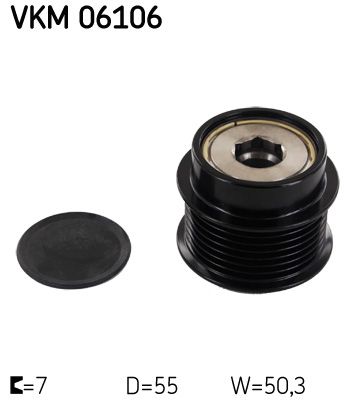 Alternator - sprzęgło jednokierunkowe SKF vkm 06106