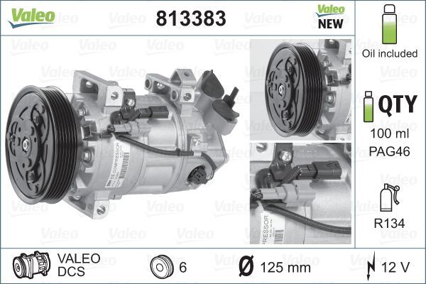 Sprężarka, klimatyzacja VALEO 813383