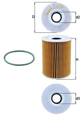 Filtr oleju MAHLE OX254D4