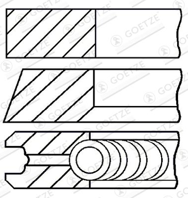Zestaw pierścieni tłokowych Goetze Engine 08-990107-00