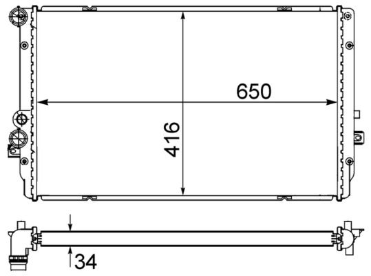 Chłodnica, układ chłodzenia silnika MAHLE CR854000S