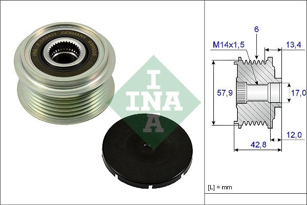 Alternator - sprzęgło jednokierunkowe INA 535024010