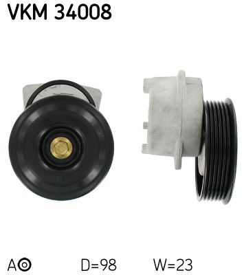 Rolka napinacza, pasek klinowy wielorowkowy SKF VKM 34008