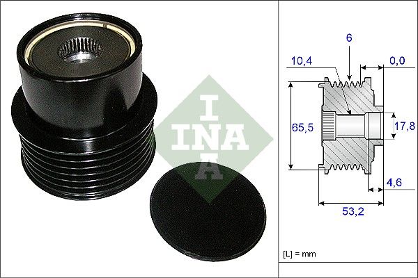 Alternator - sprzęgło jednokierunkowe INA 535019510